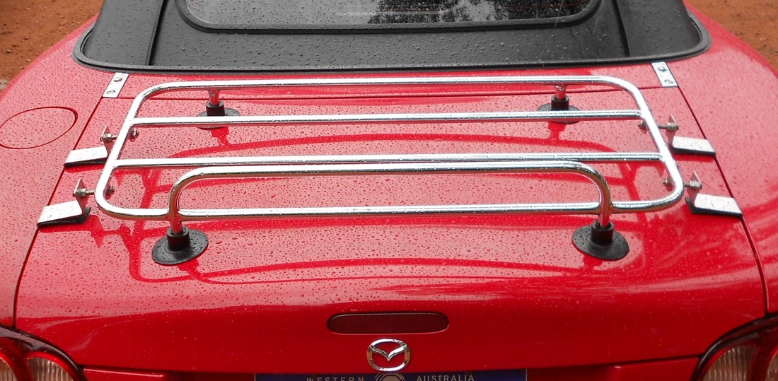 Mazda Miata car trunk luggage rack